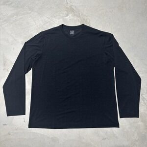 Hill City Long Sleeve Shirt Men's SZ XL Black Performance Running Workout